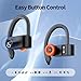 BOLOXA Bluetooth Headphones Wireless Earbuds 108hrs Playtime, Open Ear Headphones Premium Sound & Microphone, Over Ear Sport Ear Buds, Waterproof Earphones with Zipper Power Display Charging Case