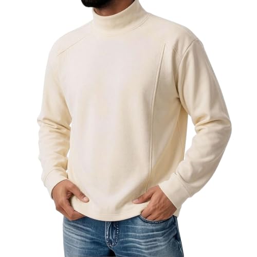 OTSANT Men Mock Turtleneck Sweater Lightweight Long Sleeve Stretchy Sweater - image 2