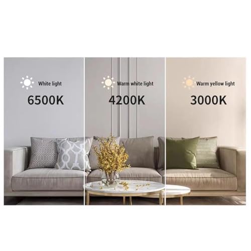 Fafeicy 95-265V 15W Deckenlüfter LED -Licht, 5,3 Zoll Ersatz 3cct Retrofit Kit mit Speicherfunktion Universal Aluminiumbasis Kompatibel mit den Meisten Deckenventilatoren und Dimmer (5,3 -Zoll)