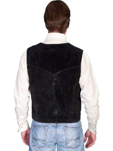 Image of Scully Saddle Tan Soft Touch Lambskin Western All Leather Vest 507