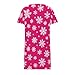 Women's Short Sleeve Christmas Robe Zipper Front Loungewear Dress Sleepwear Loose Nightgown Bathrobe with Pockets