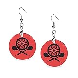 Los pendientes circulares miden 3 cm de diámetro x 6 cm de altura.