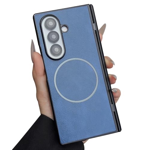TRIPLE RIVER�EFor Galaxy Z Fold8 Ultra �P�[�X PU���U�[ �J�o�[ Qi�[�d ���C�����X�[�d�Ή� �V���v�� �ی�P�[�X(�u���[)