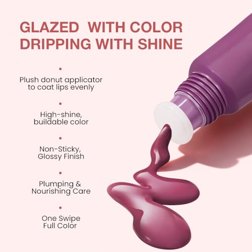 Image of FeiCuiYun Lip Tinted Glowy Balm Hydrating Tinted Lip Serum Lip Gloss, Ultra-Hydrating Natural Vegan Lip Balm, Sheer-Tinted Shine & Hydration, Soothes & Softens Dry Lips Skincare (Purple Grape)