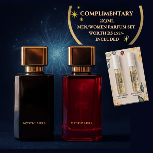 Image of MYSTIC AURA Ember Dance Pour Homme | Eau de Parfum for Men | 100ml | Spicy Aromatic Fragrance, Long Lasting Luxury Scent, Vegan, IFRA Compliant