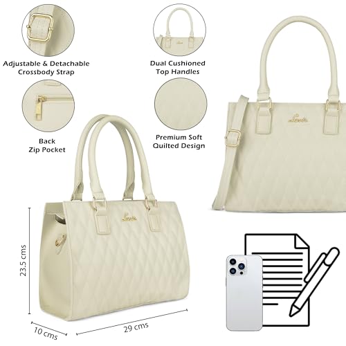 Image of Lavie Women's Stitch Shelly Medium Satchel Bag | Ladies Purse Handbag
