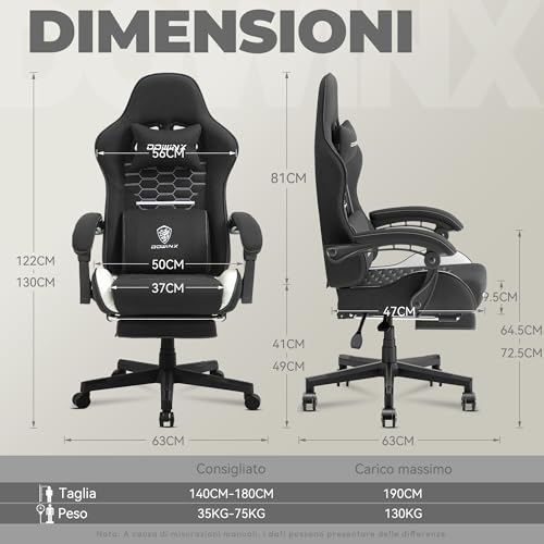 Sedia Gaming Gamer Ergonomica - Sedia gaming - Immagine 2