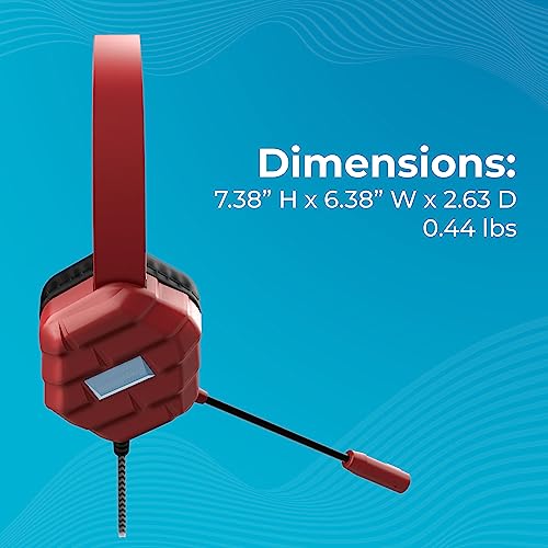 Gumdrop Droptech B1 Headset On-Ear Headphones For Kids W/Boom Mic, 3.5 Mm Chew Proof Cord For K-12, Students & Classroom (Drop Tested, Comfortable, Lightweight, Rugged, Easy Cleaning) - Red #TOP4