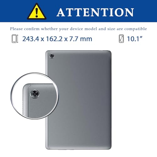 Housse en cuir Huawei MediaPad M5 Lite 10.1 finition premium noire - 2
