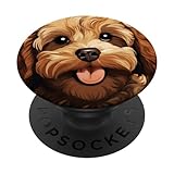 Cute Cockapoo Face Cartoon Puppy Dog Lover PopSockets Standard PopGrip
