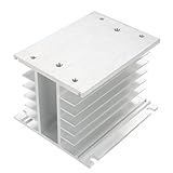 Baomain Heat Sinks Aluminum for 3 Phase Solid State Relay 10A-100A, 110mm x 100mm x 80mm