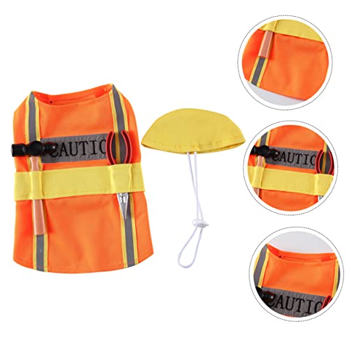 Disfraz decorativo para perro naranja talla M miniatura 2