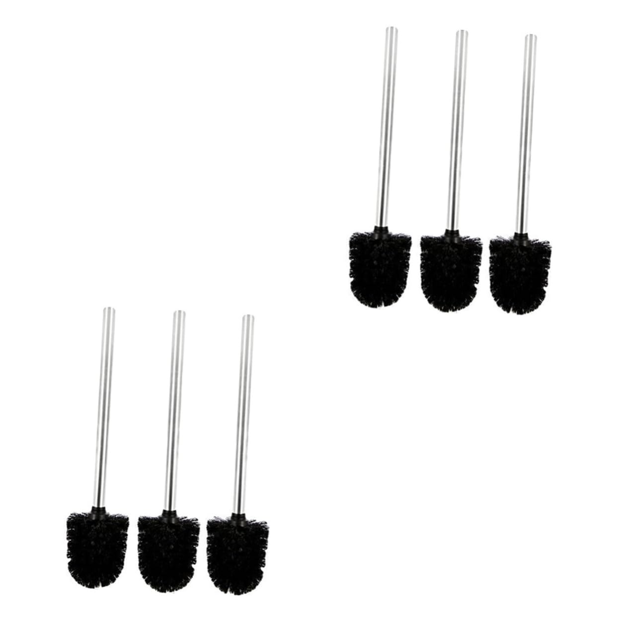 PRETYZOOM Scopino Gabinetto 2 Pz Spazzolone con Manico Detersivo Scopino WC Silicone Scopino per WC in Acciaio Inox Scopino WC con Manico in Acciaio Inossidabile Completamente Automatico