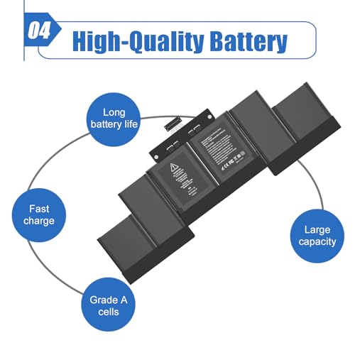 Image of A1618 A1494 Laptop Battery Replacement for MacBook Pro 15 inch Inch Retina A1398 (Mid 2015 Mid 2014 Late 2013) EMC 2910 2909 MJLQ2LL /A MJLT2LL /A 11.36V 99.5Wh 8755mAh