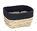 WENKO Kosz do przechowywania Rika S, czarny, dekoracyjny kosz do przechowywania drobiazgów, włókna naturalne, 16 x 12 x 20 cm