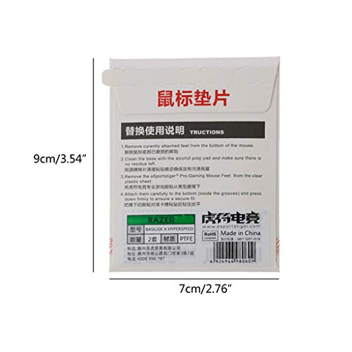 lehaha Tiger Gaming Mouse Feet Skate Compatível com Razer Basilisk X Hyperspeed Curve Edge