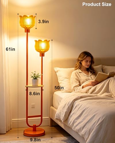 Image of Lightdot Globe Floor Lamp with LED Bulbs Included, Dimmable Floor Lamps,Unique Modern Standing Tall Lamp for Bedroom Living Room /Sofa Beside /Corner Decor-Gold