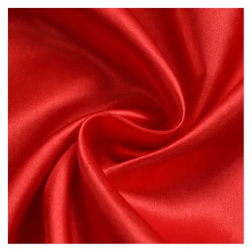 Tissu satin au mètre rouge de 200x150 cm pour bricolage et boîte tissu