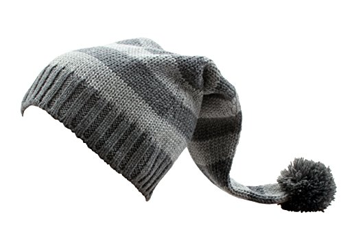 Zefen Baby Newborn Knit Striped Beanie Hat Elf Top Pompom #TOP1