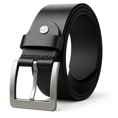 Image of GIOLYNN Men's Genuine Leather Belt for Men, Formal /Casual,Autolock,Black | Choose Size Waist Size | (Black)