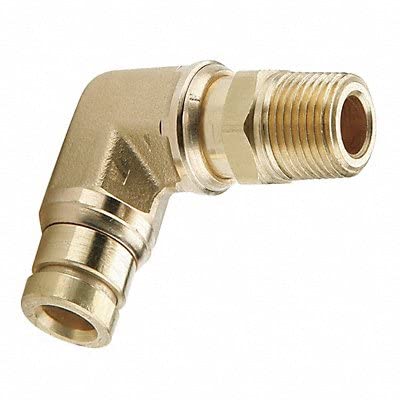 Parker Hannifin 169PMT-8-4 Brass Male Elbow 90 Degree Prestomatic Fitting, 1/2