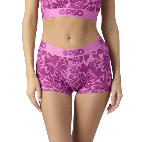 PSD Women's Floral Print Boy Shorts - Full Coverage Women's Underwear - Comfortable Stretch Panties for Women4