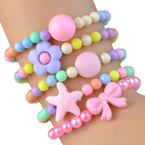 image for obmwang 20Pcs Princess Necklace Bracelet Set, Teenager Costume Jewelry