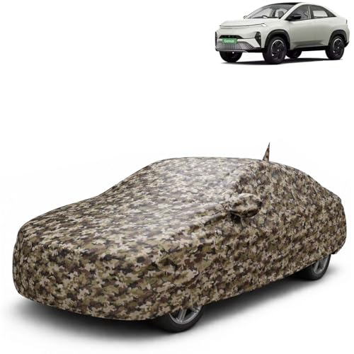 Image of KINGSWAY JungleTech 100% Waterproof Car Cover Only with Tata Curvv EV (Year 2024 Onwards - All Model) | Mirror and Antenna Pockets | Scratchproof | All Weather Car Body Cover