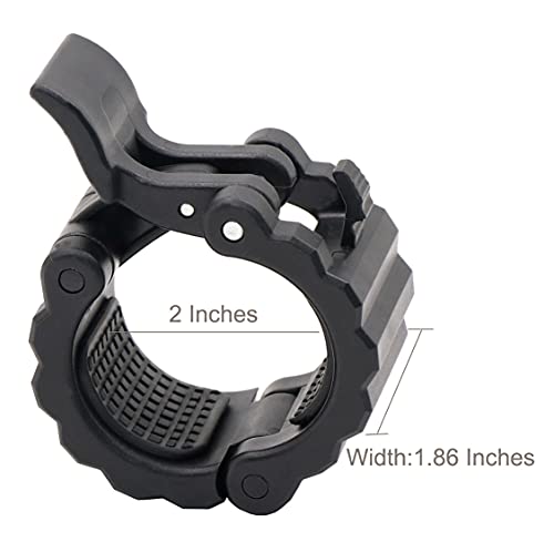 Olympic Barbell Collars 2 Inch Quick Release Weight Bar Clips Plates Locking Clamps Lock For Gym Home Lifting Bar (Black) #TOP2