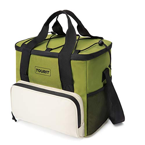 TOURIT Cooler Bag 24-Can Lunch Bag Insulated Soft Cooler Portable Lunch Coolers for Picnic, Beach, Work, Trip, Daily, Green
