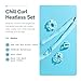 Gimme Beauty Chill Curl Heatless Styling Set - Gentle & Breatable Hair Rods for Overnight Curls - Natural Waves with a Frizz-Free Finish - Clip & Scrunchies for Secure Hold - Medium Hair, 4 Count