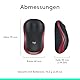 Logitech M185 Kabellose Maus, 2,4 GHz mit USB-Nano-Empfänger, 12 Monate Batterielaufzeit, 1000 DPI Optical Tracking, Für Links- und Rechtshänder, Kompatibel mit PC, Mac, Laptop - Rot