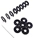 ITSYHPRO 33PCS 1.4inch/35MM Planner Discs for Discbound Notebook System Star Plastic Expander Disc Binding Accessories(Black Star,1.4inch/35MM)