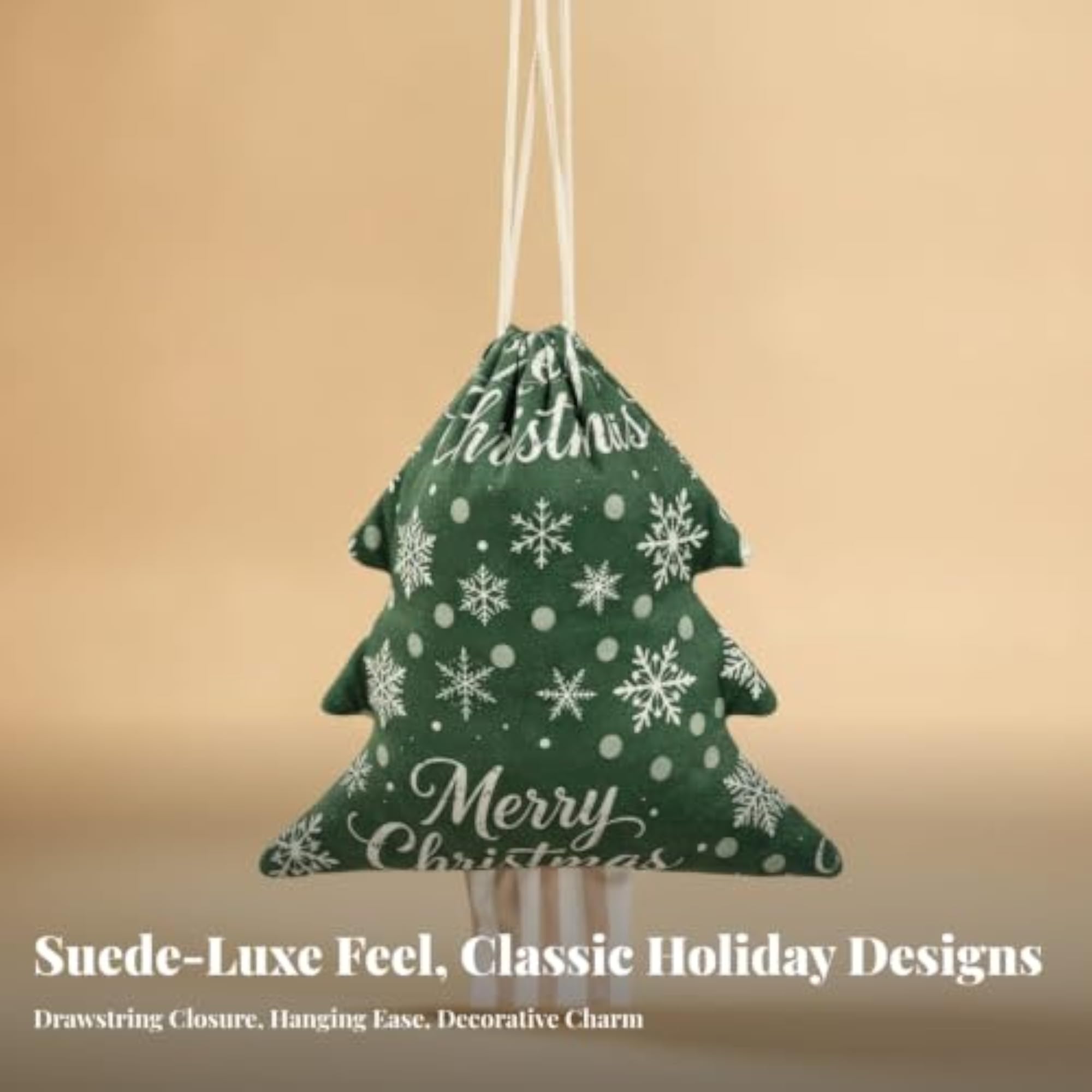 Christmas Tree-Shaped Drawstring Bag, Christmas Letter
