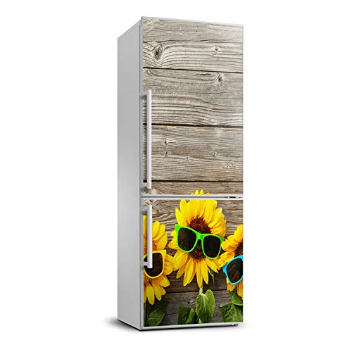 Vinilo para nevera de girasoles 70x190 cm película autoadhesiva decorativa 2