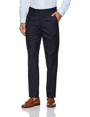 Peter England Men's Slim Fit Formal Trousers