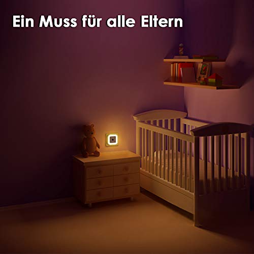 SOAIY 4er-Set LED dimmbar Nachtlicht Steckdose mit Dämmerungssensor 0,2W Energiesparend Orientierungslicht Automatisch… – Bild 8
