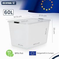 Iris Ohyama Aufbewahrungsboxen mit Deckel Groß, 60 L, 4er-Set, FTB-60 – Ansicht 2