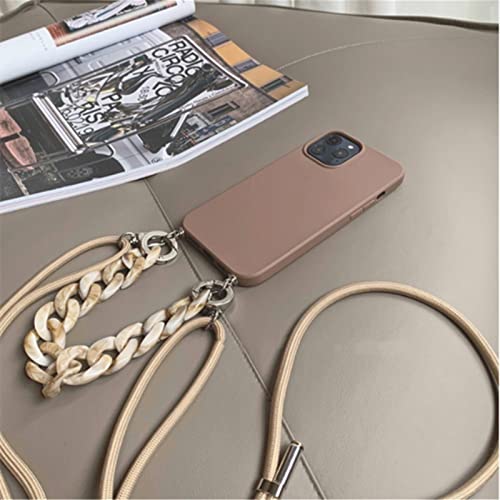 Coque en silicone marbre avec collier pour iPhone 11 Pro et Max - 4