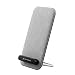 Produktbild XLayer Wireless Stand Desktop Charger 10W, Induktions Ladegerät, kabelloses Schnellladegerät, Qi Ladestation für den Schreibtisch, Stoffbezug, Light Grey