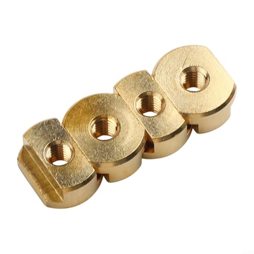 Metal Hydrofoil Mounting Screws and Nuts Kit for Surfboard Foil Boards – 4-Piece M6/M8 Compatible Foil Board Fixing Hardware (Yellow)(A1 (Without Screws))