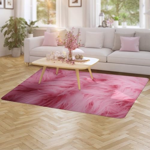 Tapis de salon lavable et antidérapant en velours texturé chic - 6