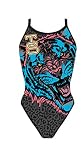  Turbo Power Tigre Bragas de Bikini, Multicolore, X-Large para Mujer