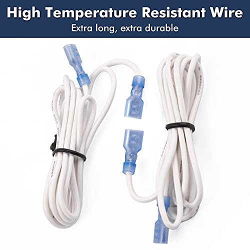 Image of Hiorucet Yiming Magnetic Thermostat Switch with High Temperature Resistant Wire for Fireplace Blower Fan, Wood Stove, Gas Log Fireplace, Circuit On At 120F and Off At 90F.
