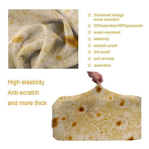 Mexico Flour Tortilla Burrito Tacos Luggage Covers for Suitcase Washable Suitcase Cover Luggage Cover Protector An-ti Scratch Polyester Printed for Travel Suitcase L(27-30 inch luggage)4