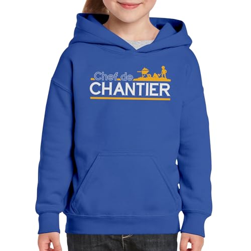 Sweat à capuche enfant chef de chantier cadeau original anniversaire