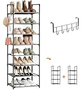 Amazon｜シューズラック 5段 靴収納 8-10足 靴棚 下駄箱 省スペース