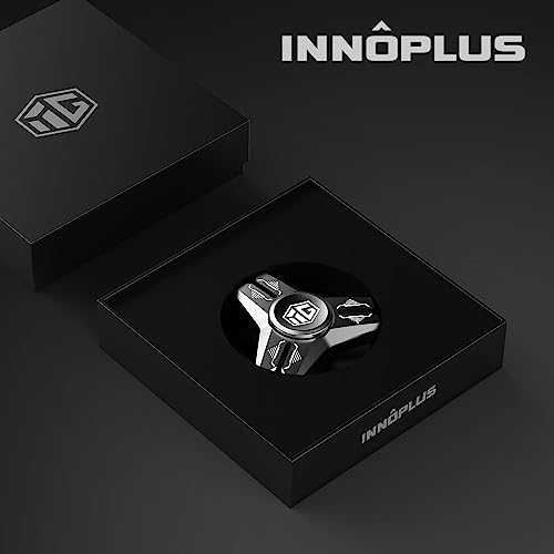 Image of INNOPLUS Fidget Spinner, Sturdy Stainess Steel Heavy Silent Metal Fidget Spinner,Small Hand Fidget Spinners with Precision Bearing, Delivers Smooth and Long Spin Times, for Stress Relief, EDC