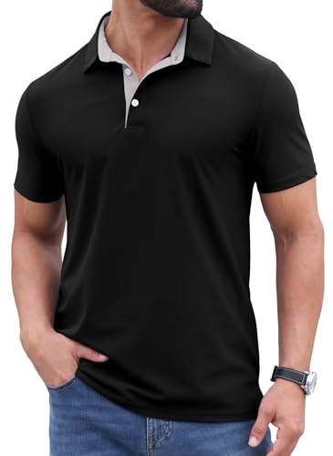 Sailwind Men's Golf Polo Shirt Quick Dry Moisture-Wicking Short Sleeve