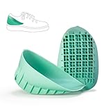 Tuli's Heavy Duty Heel Cups, Shock-Absorbing Cushion Insert for Plantar Fasciitis, Sever’s Disease, and Heel Pain, Green, 1 Pair, Regular